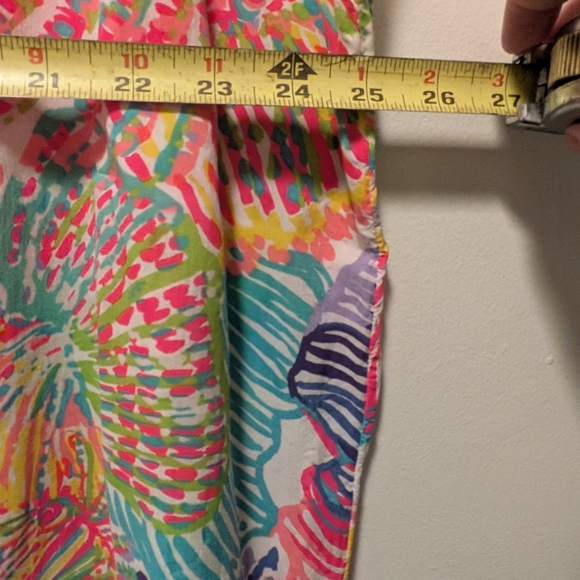 Lilly Pulitzer Multicolor Fringe Blouse Fun Playful Beachy Cruise Vacay - Picture 6 of 8